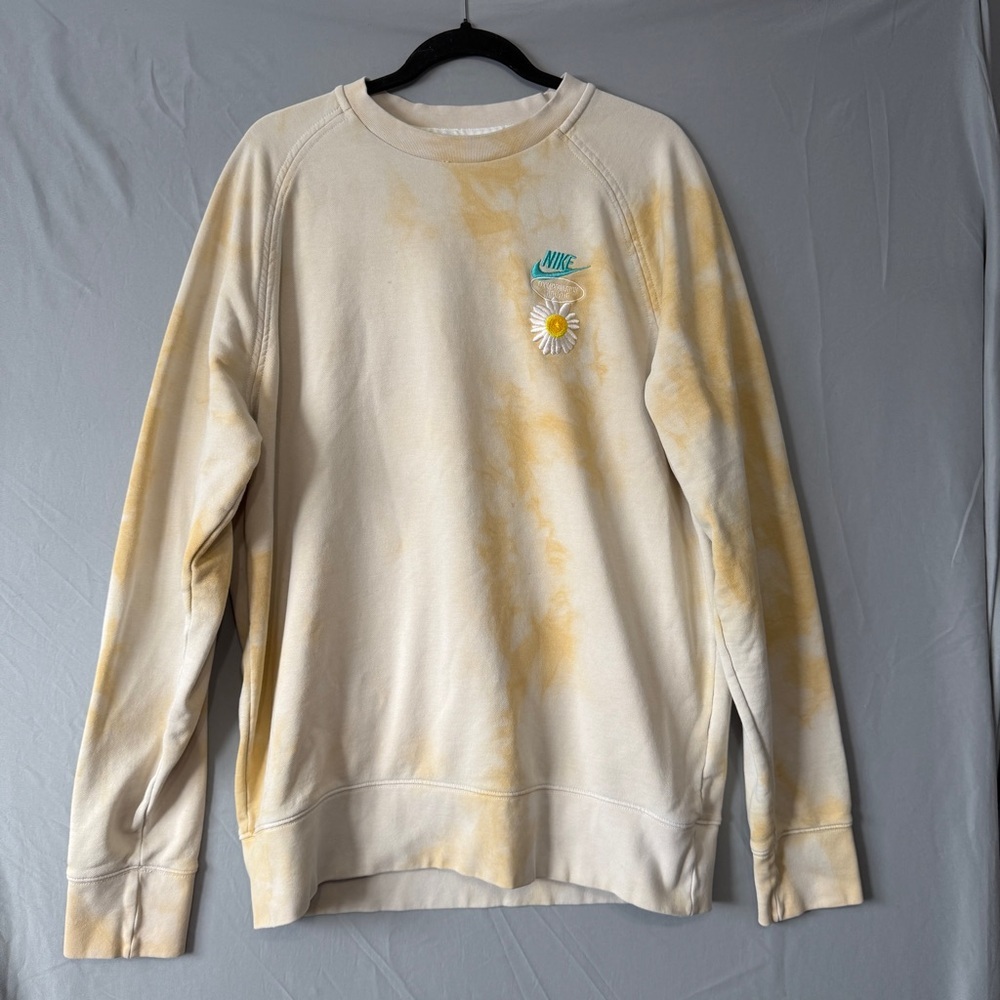 Nike Mens 'Have A Nike Day' Embroidered Tie Dye French Terry  Sweater L READ